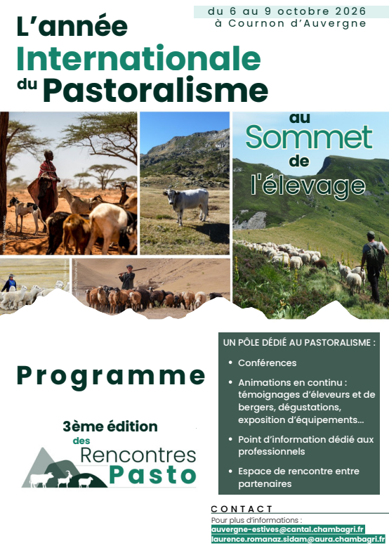 Sommet de l’Élevage 2026 et Rencontres Pasto
